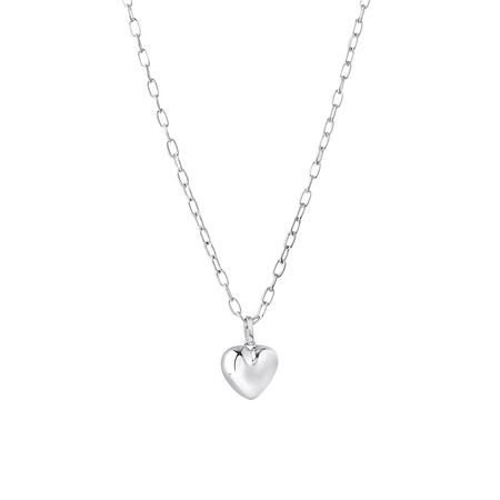 45cm (18") Small Heart Pendant in Sterling Silver 45cm (18") Small Heart Pendant in Sterling Silver