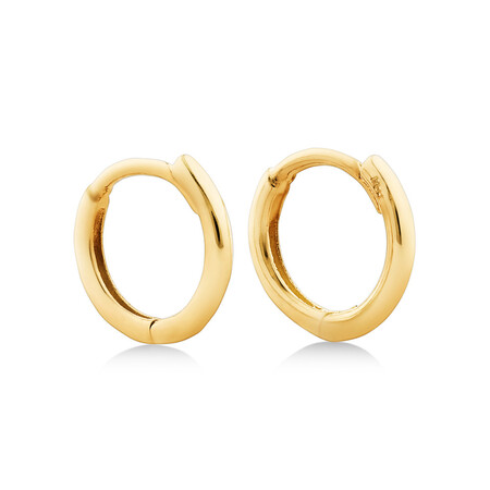 8mm Polished Huggies In 10kt Yellow Gold 8mm Polished Huggies In 10kt Yellow Gold