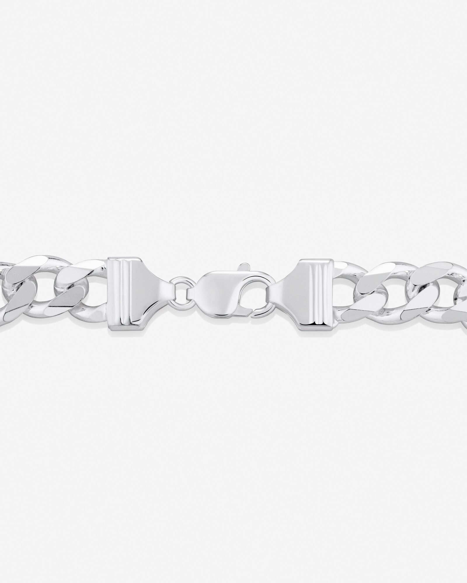 23cm (9.5") 10.9mm Width Men's Curb Bracelet in Sterling Silver