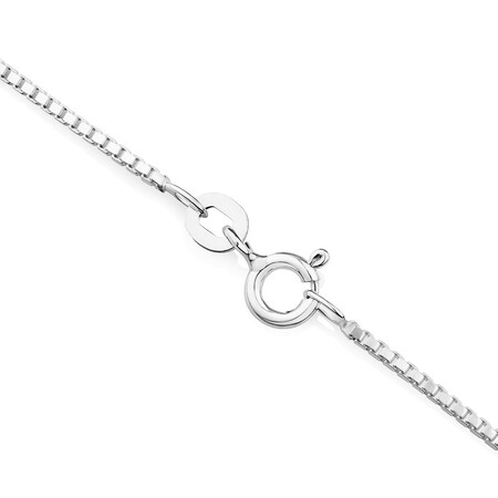 50cm (20") 1mm-1.5mm Width Box Chain in Sterling Silver 50cm (20") 1mm-1.5mm Width Box Chain in Sterling Silver
