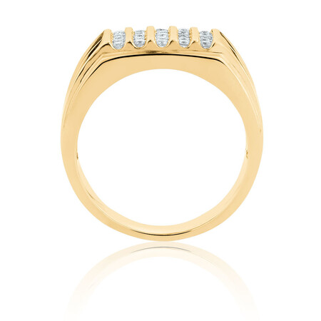 Men's Ring with 0.45 Carat TW of Diamonds in 10kt Yellow Gold Men's Ring with 0.45 Carat TW of Diamonds in 10kt Yellow Gold