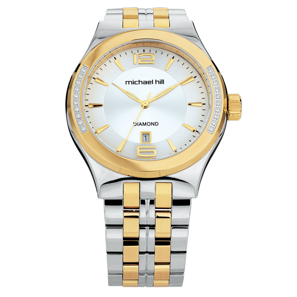 Michael hill gold watch with diamonds clearance