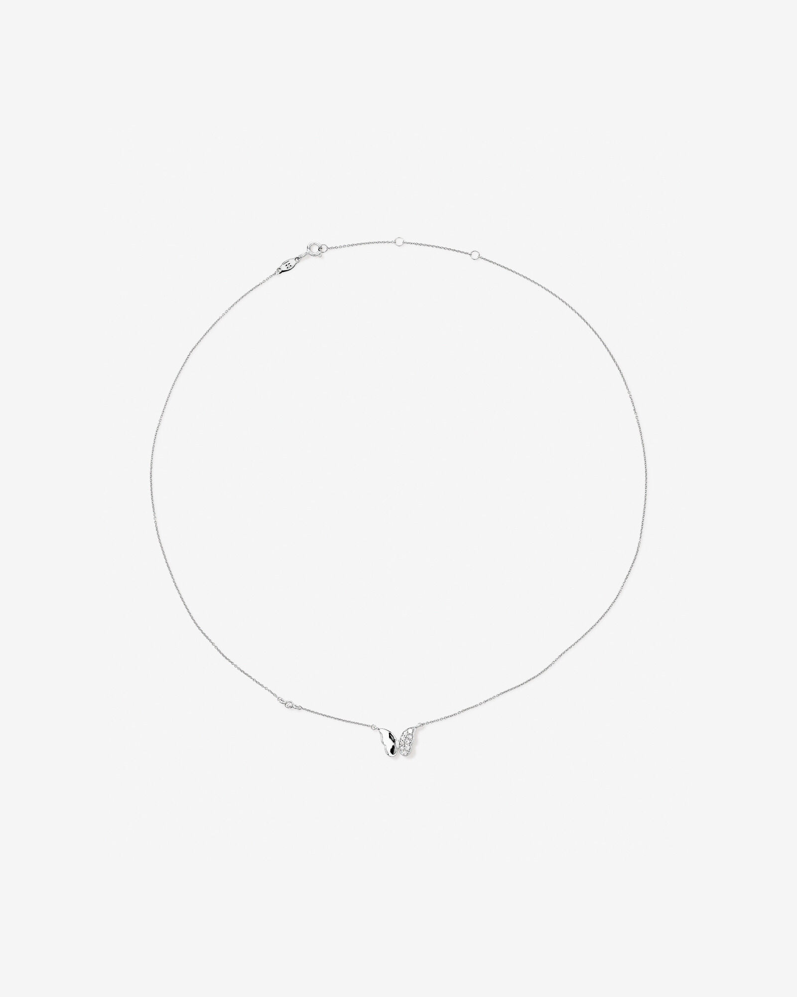 50cm (19.6") Butterfly Necklace with Cubic Zirconia in Sterling Silver