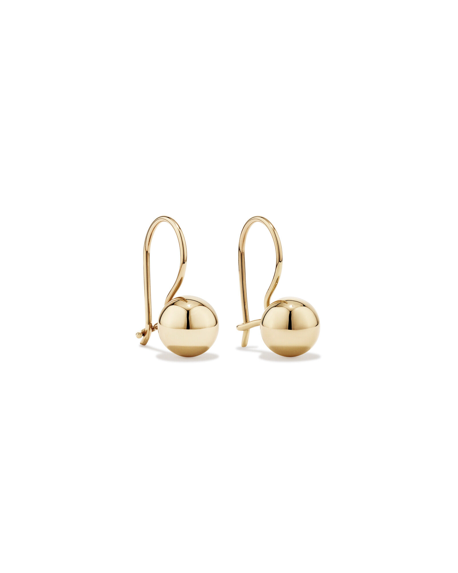 Gold euro ball drop earrings hotsell