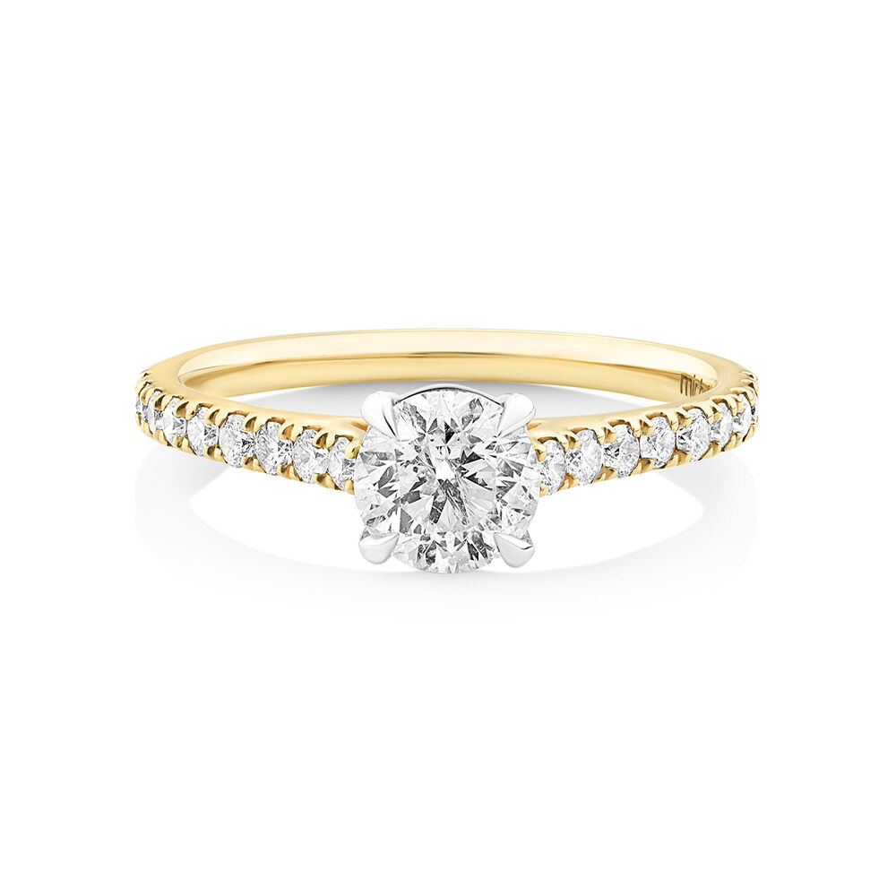 Engagement Ring with 1 1/4 Carat TW of Diamonds in 14kt Yellow/White Gold