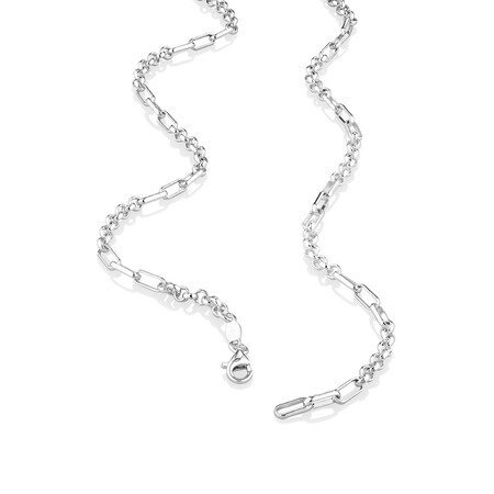 45cm (18") 3mm-3.5mm Width Belcher T-bar Fob Chain in Sterling Silver 45cm (18") 3mm-3.5mm Width Belcher T-bar Fob Chain in Sterling Silver