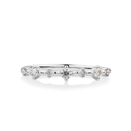 Stacker Ring with 0.20 Carat TW of Diamonds in 10kt White Gold Stacker Ring with 0.20 Carat TW of Diamonds in 10kt White Gold