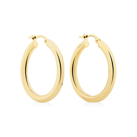 25mm Hoop Earrings in 10kt Yellow Gold 25mm Hoop Earrings in 10kt Yellow Gold