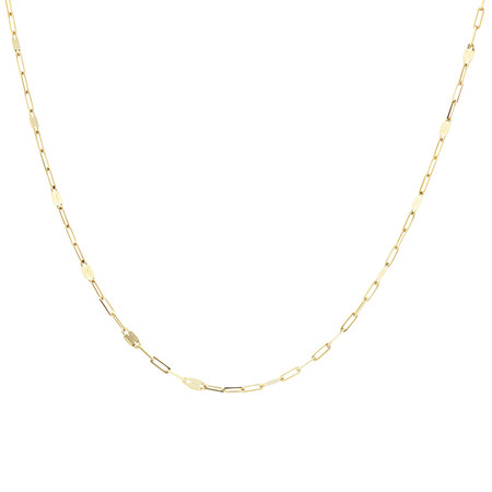 60cm Oval Mirror Cable Chain in 10kt Yellow Gold 60cm Oval Mirror Cable Chain in 10kt Yellow Gold