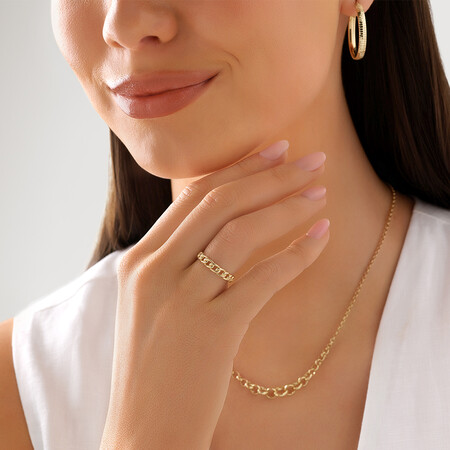 Link Ring in 10ct Yellow Gold Link Ring in 10ct Yellow Gold