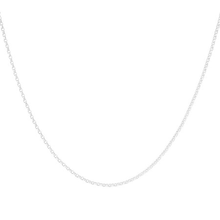 45cm (18") Diamond Cut Belcher Chain in 18kt White Gold