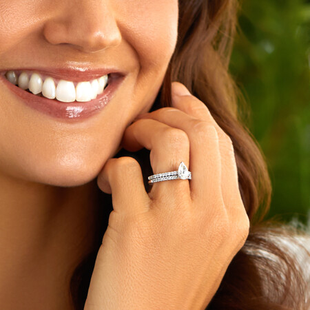 Pear Solitaire Engagement Ring with 1.12ct TW of Diamonds in 14kt White Gold Pear Solitaire Engagement Ring with 1.12ct TW of Diamonds in 14kt White Gold