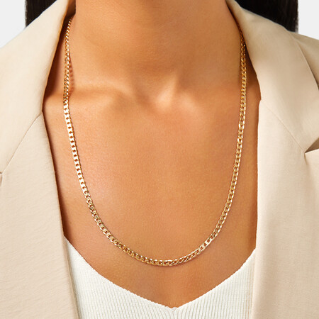 60cm (24") 3.5mm-4mm Width Curb Chain in 10kt Yellow Gold 60cm (24") 3.5mm-4mm Width Curb Chain in 10kt Yellow Gold