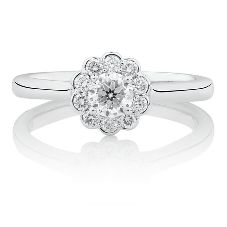 Southern Star Engagement Ring with 1/2 Carat TW of Diamonds in 14kt White Gold Southern Star Engagement Ring with 1/2 Carat TW of Diamonds in 14kt White Gold