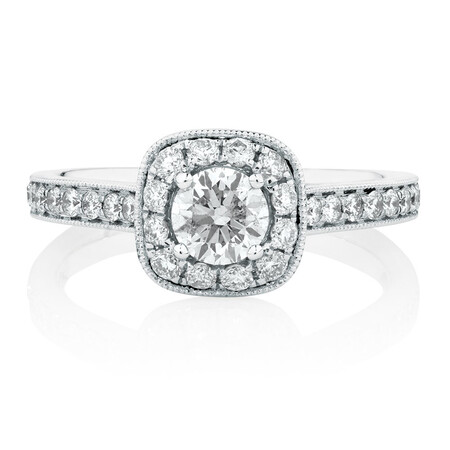 Engagement Ring With 1 Carat TW Of Diamonds In 14kt White Gold Engagement Ring With 1 Carat TW Of Diamonds In 14kt White Gold