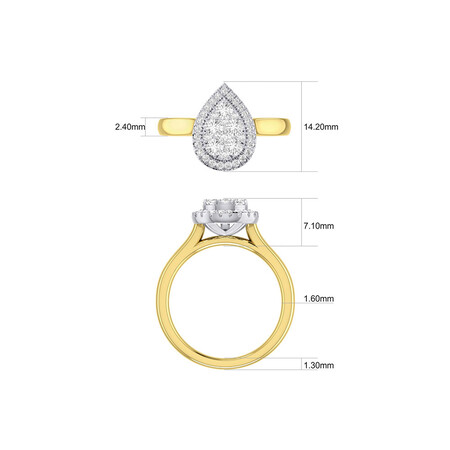 Engagement Ring with 3/4 Carat TW of Diamonds in 10kt Yellow & White Gold Engagement Ring with 3/4 Carat TW of Diamonds in 10kt Yellow & White Gold