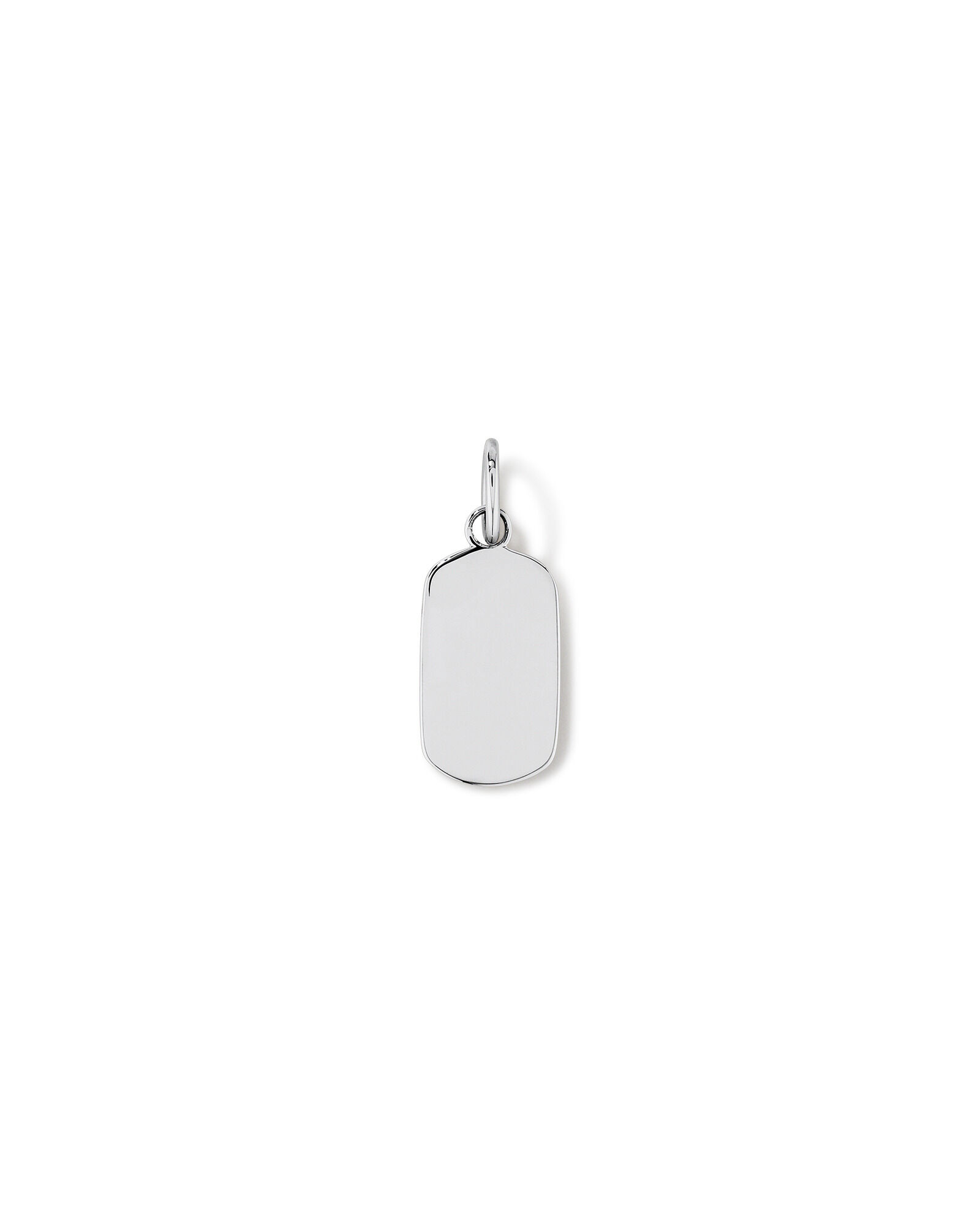 Engravable Dog Tag Pendant in Sterling Silver