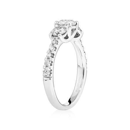 Prelude Three Stone Engagement Ring with 1.50 Carat TW of Diamonds in 14kt White Gold Prelude Three Stone Engagement Ring with 1.50 Carat TW of Diamonds in 14kt White Gold