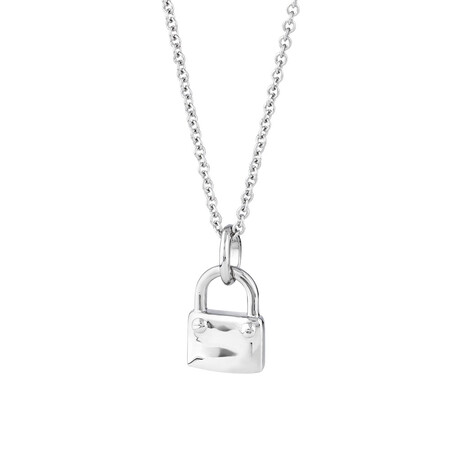 Lock Pendant in Sterling Silver