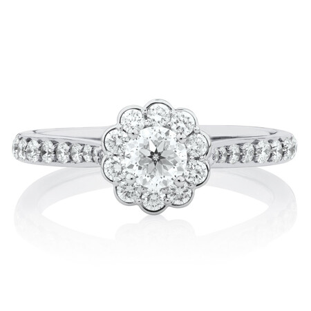 Southern Star Engagement Ring with 3/4 Carat TW of Diamonds in 14kt White Gold Southern Star Engagement Ring with 3/4 Carat TW of Diamonds in 14kt White Gold