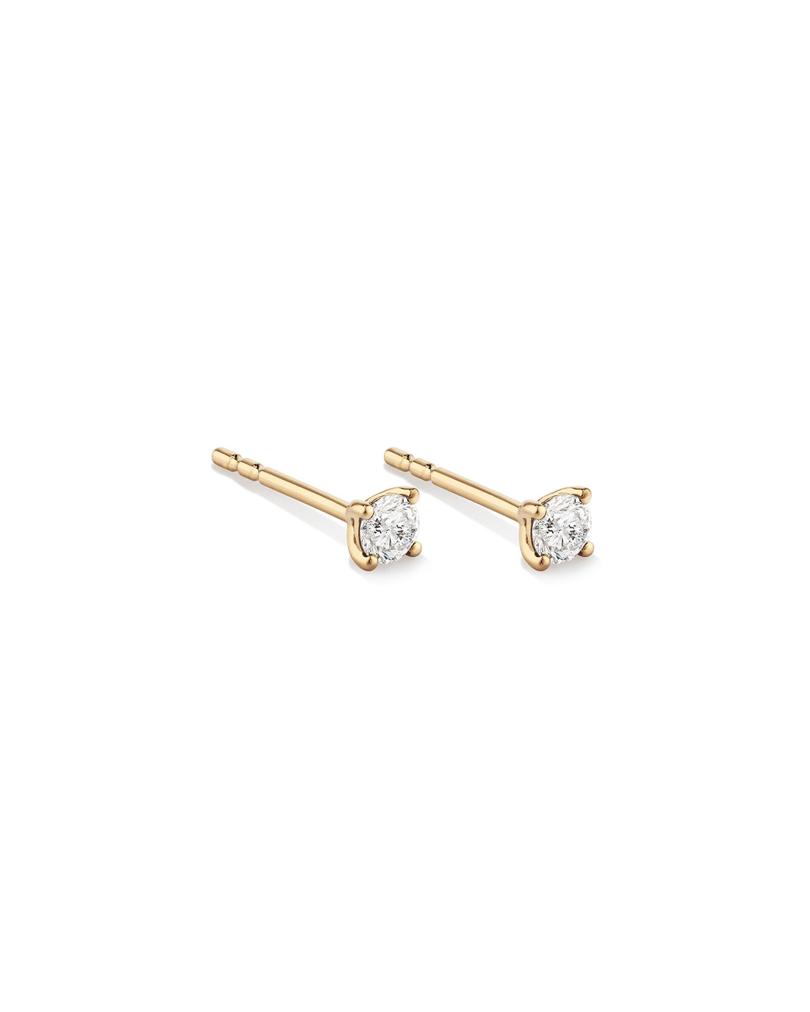 0.25 Carat TW Diamond Solitaire Stud Earrings 18kt Yellow Gold