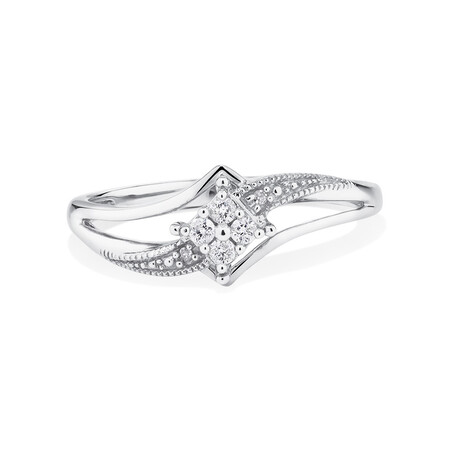 Promise Ring with Diamonds in 10kt White Gold Promise Ring with Diamonds in 10kt White Gold