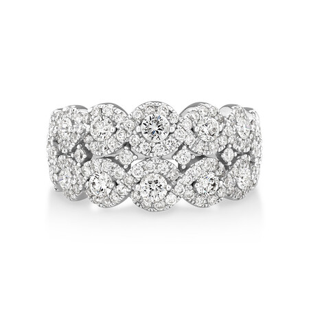 Ring with 1 1/2 Carat TW of Diamonds in 14kt White Gold Ring with 1 1/2 Carat TW of Diamonds in 14kt White Gold