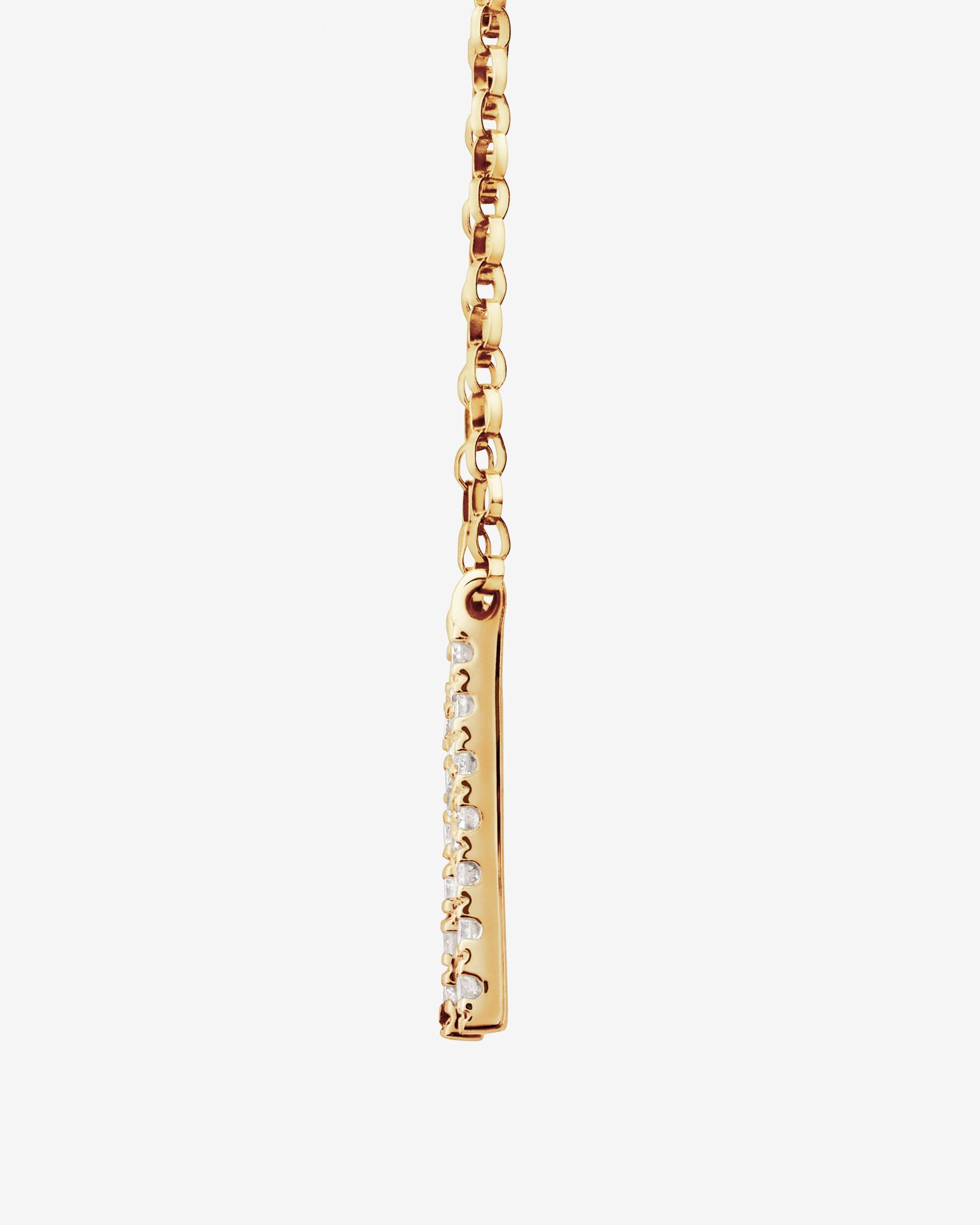 "M" Initial Necklace with 0.10 Carat TW of Diamonds in 10kt Yellow Gold