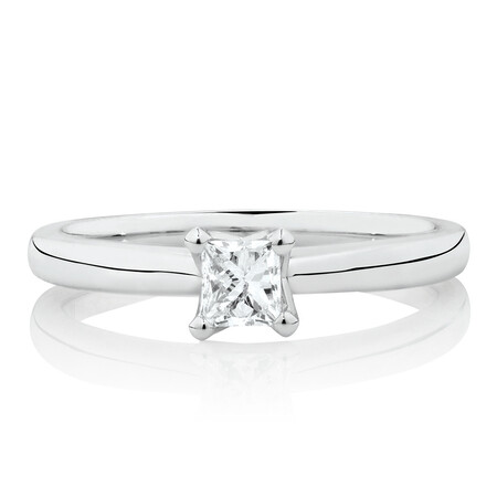 Whitefire Solitaire Engagement Ring with A 0.34 Carat TW Diamond in 18kt White & 22ct Yellow Gold Whitefire Solitaire Engagement Ring with A 0.34 Carat TW Diamond in 18kt White & 22ct Yellow Gold