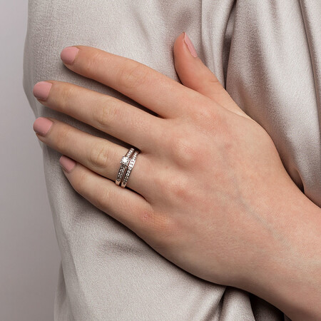 Bridal Set with 1/2 Carat TW of Diamonds in 10kt White Gold Bridal Set with 1/2 Carat TW of Diamonds in 10kt White Gold