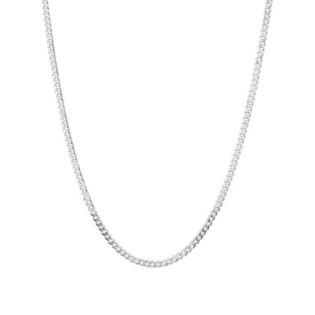60cm (24") 3.5mm-4mm Width Curb Chain in Sterling Silver 60cm (24") 3.5mm-4mm Width Curb Chain in Sterling Silver
