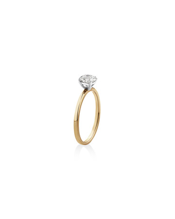 Southern Star Solitaire Engagement Ring with a 0.70 Carat TW Diamond in 18kt Yellow & White Gold Southern Star Solitaire Engagement Ring with a 0.70 Carat TW Diamond in 18kt Yellow & White Gold