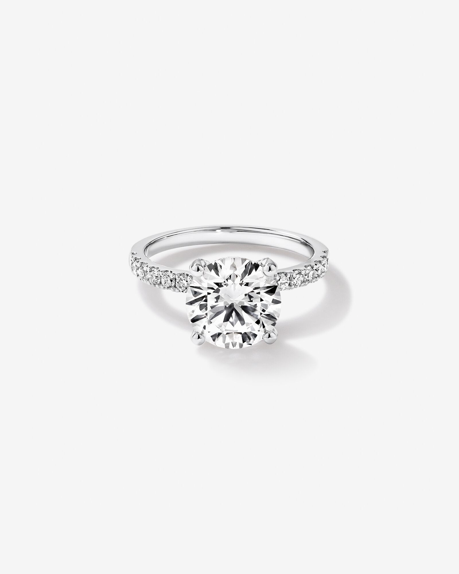 3.50 Carat TW Round Brilliant Laboratory-Grown Diamond Engagement Ring in 18kt White Gold