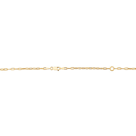 45cm (18”) 2mm-2.5mm Width Hollow Paperclip Chain in 10kt Yellow Gold 45cm (18”) 2mm-2.5mm Width Hollow Paperclip Chain in 10kt Yellow Gold