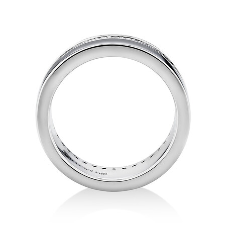 Gents Ring with Cubic Zirconias in Sterling Silver Gents Ring with Cubic Zirconias in Sterling Silver