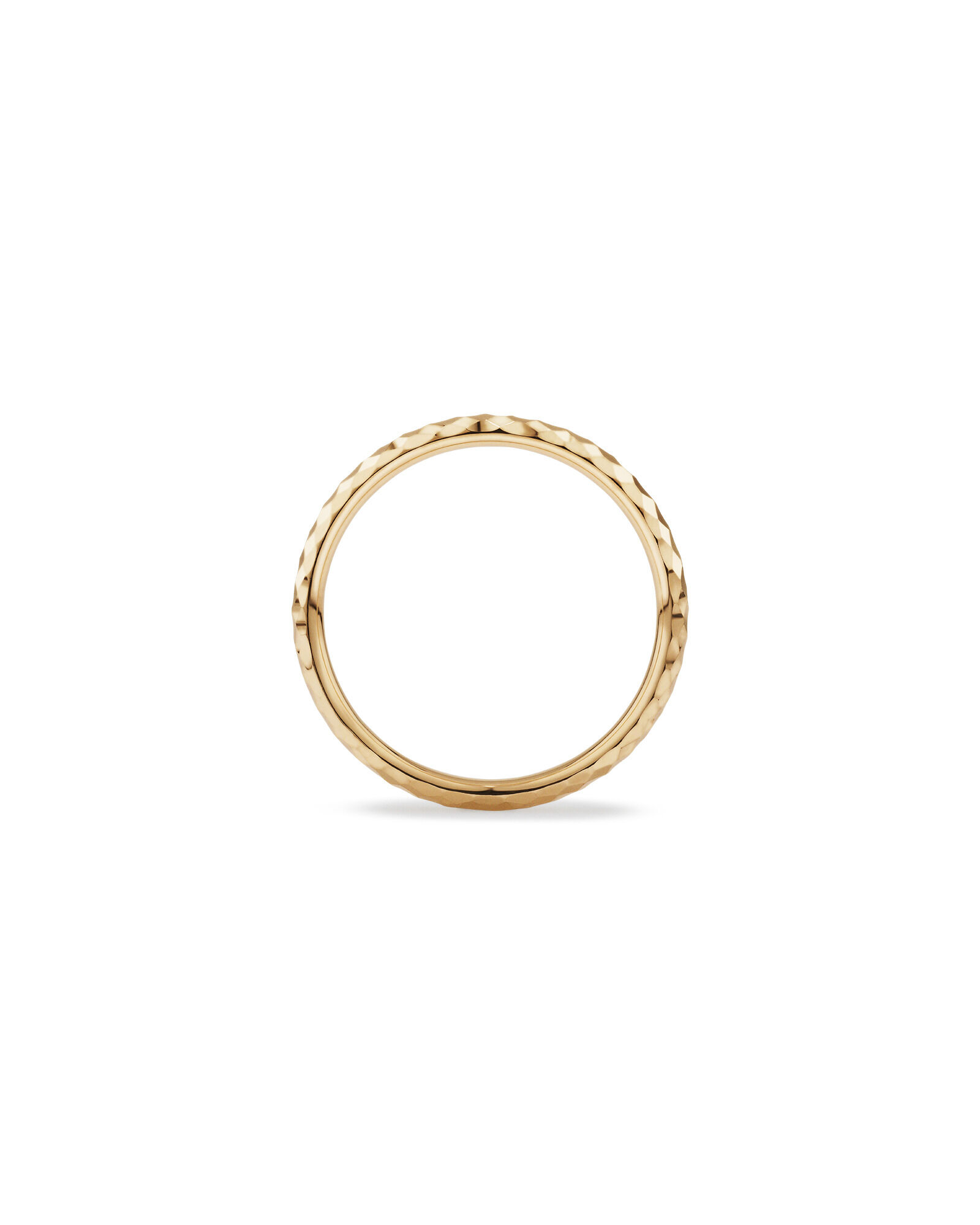 Hammered Finish Ring 10kt Yellow Gold