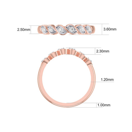 Wedding Band with Diamonds in 10kt Rose Gold Wedding Band with Diamonds in 10kt Rose Gold