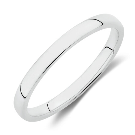 High Domed Wedding Band in 14kt White Gold High Domed Wedding Band in 14kt White Gold