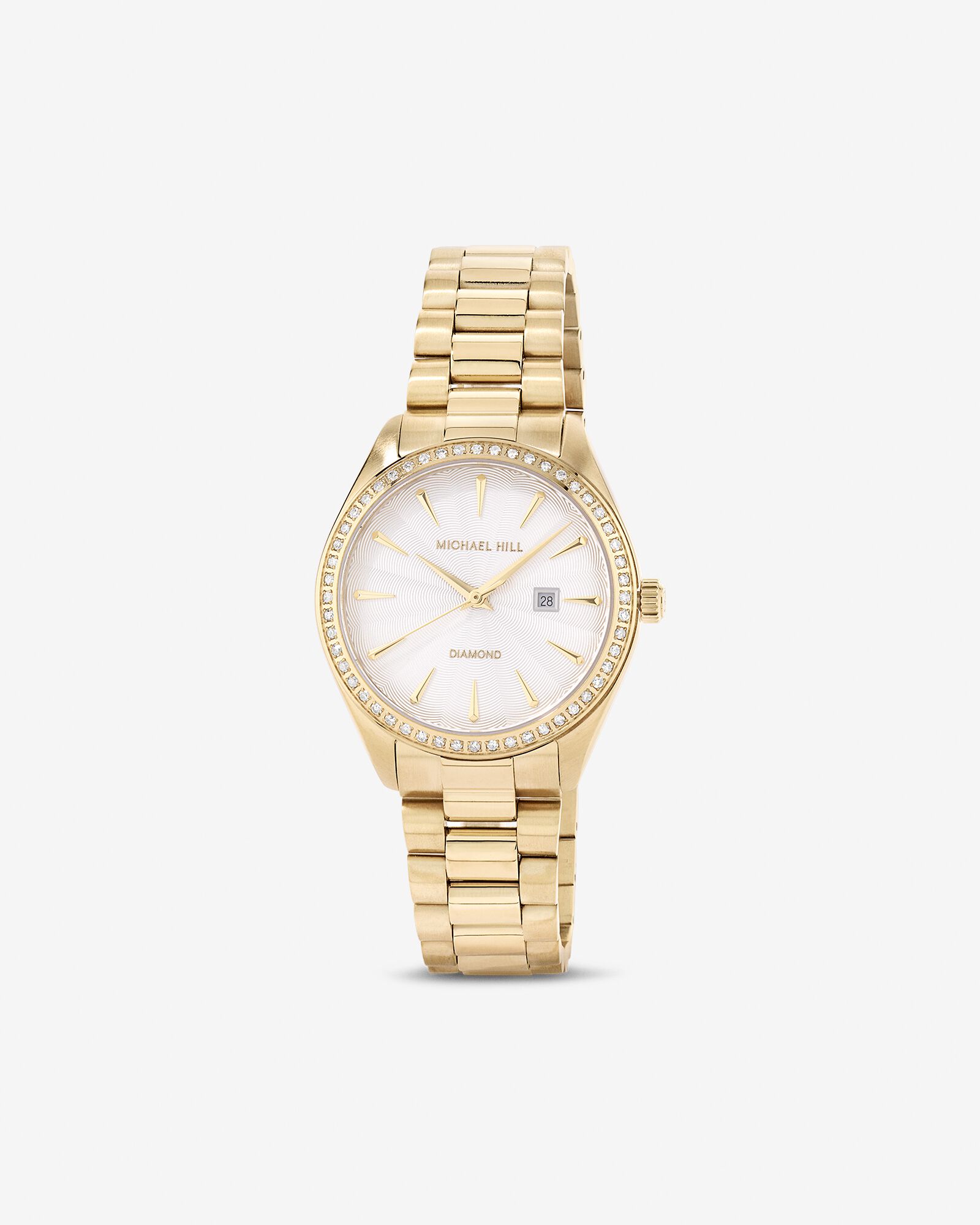 Women's 0.60 Carat TW Diamond Bezel Watch in Gold Tone Stainless Steel