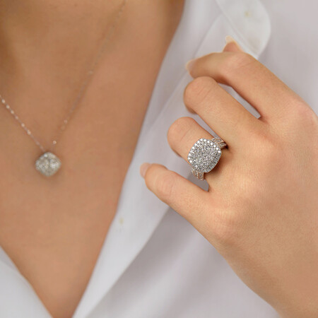 Ring with 2 Carat TW of Diamonds in 10kt White Gold Ring with 2 Carat TW of Diamonds in 10kt White Gold