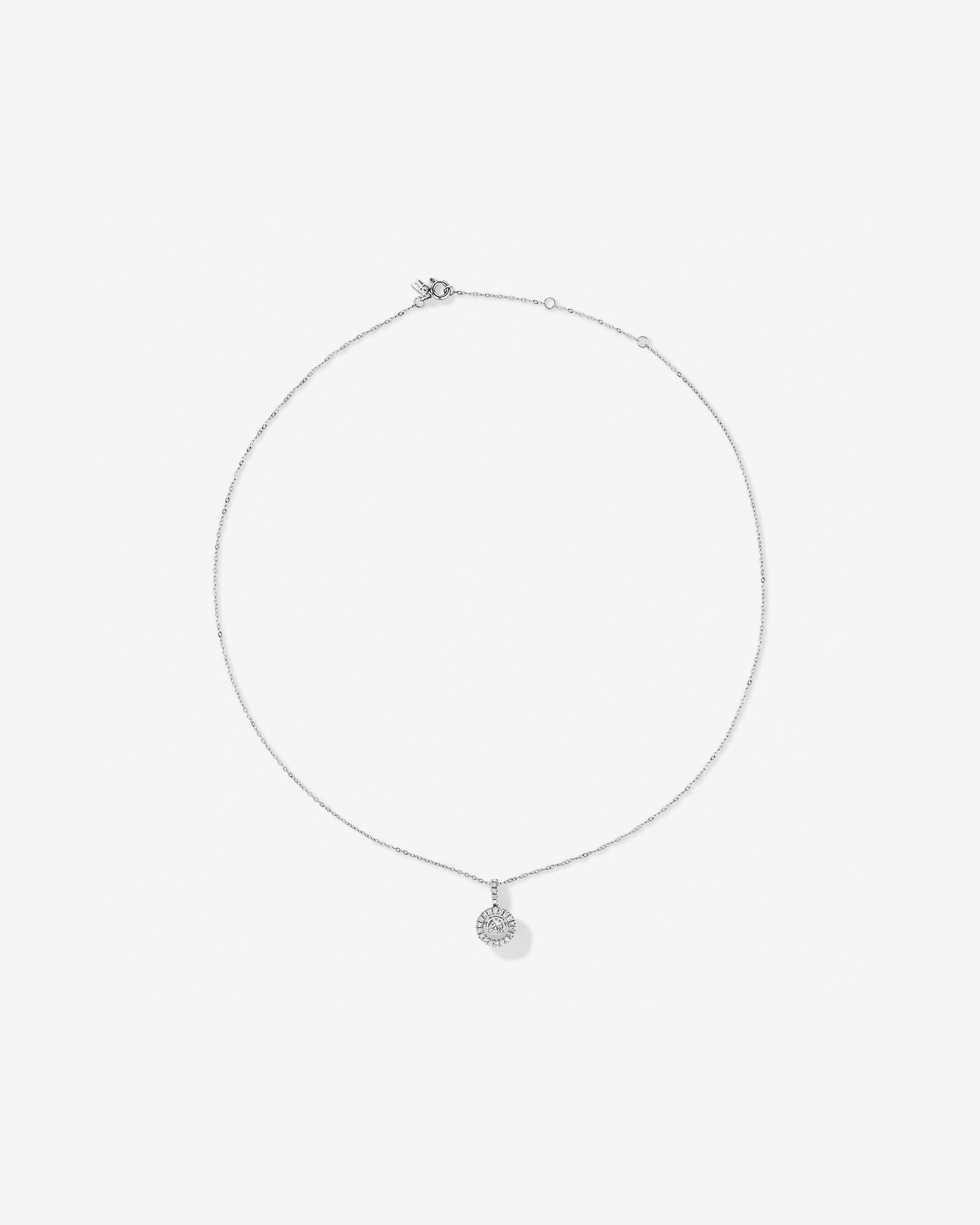 0.33 Carat TW Diamond Halo Everlight Pendant in 10kt White Gold