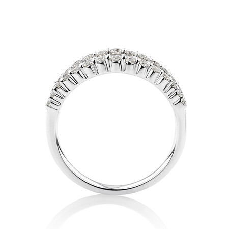 Ring with Sapphire & 5/8 Carat TW of Diamonds in 10kt White Gold Ring with Sapphire & 5/8 Carat TW of Diamonds in 10kt White Gold