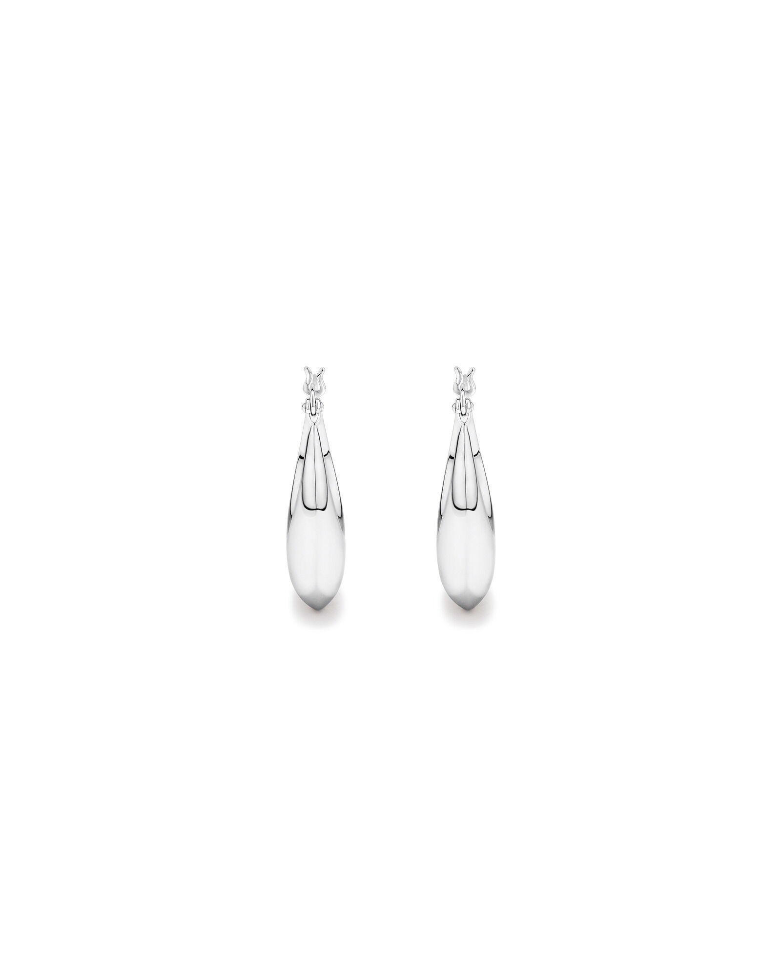 Bold Graduated Domed Hoop Earrings in Sterling Silver