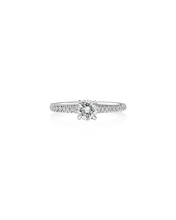 Engagement Ring with 0.78 Carat TW of Diamonds in 14kt White Gold Engagement Ring with 0.78 Carat TW of Diamonds in 14kt White Gold