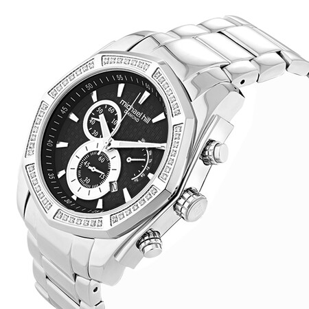 Men's Chronograph Watch with 1/2 Carat TW of Diamonds in Stainless Steel Men's Chronograph Watch with 1/2 Carat TW of Diamonds in Stainless Steel