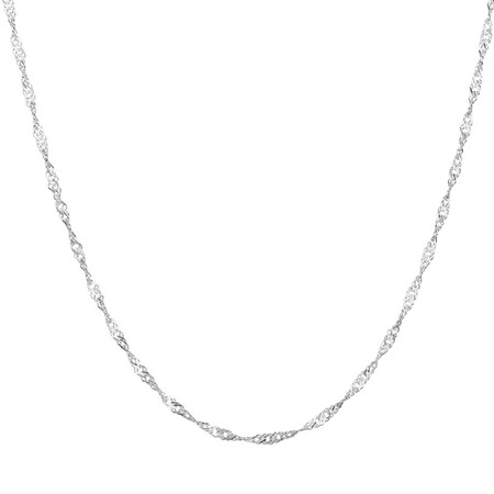 50cm (20") 1mm-1.5mm Singapore Chain in Sterling Silver 50cm (20") 1mm-1.5mm Singapore Chain in Sterling Silver