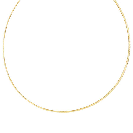 45cm (18") Solid Omega Chain in 10kt Yellow Gold 45cm (18") Solid Omega Chain in 10kt Yellow Gold