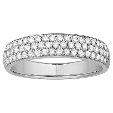 Multi Row Wedding Ring with 1/2 Carat TW of Diamonds in 14kt White Gold Multi Row Wedding Ring with 1/2 Carat TW of Diamonds in 14kt White Gold