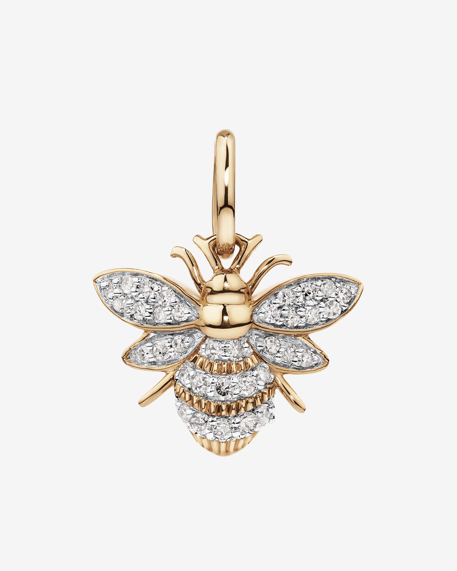 Michael Hill Women s Necklaces Diamond Bee Pendant in 10kt Yellow Gold Size One Size NO CHAIN at The Iconic