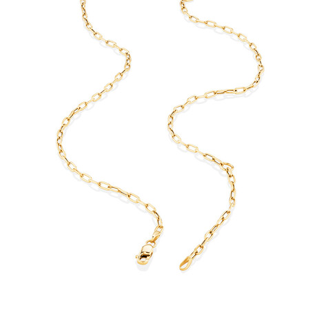 45cm (18”) 2mm-2.5mm Width Hollow Paperclip Chain in 10kt Yellow Gold 45cm (18”) 2mm-2.5mm Width Hollow Paperclip Chain in 10kt Yellow Gold